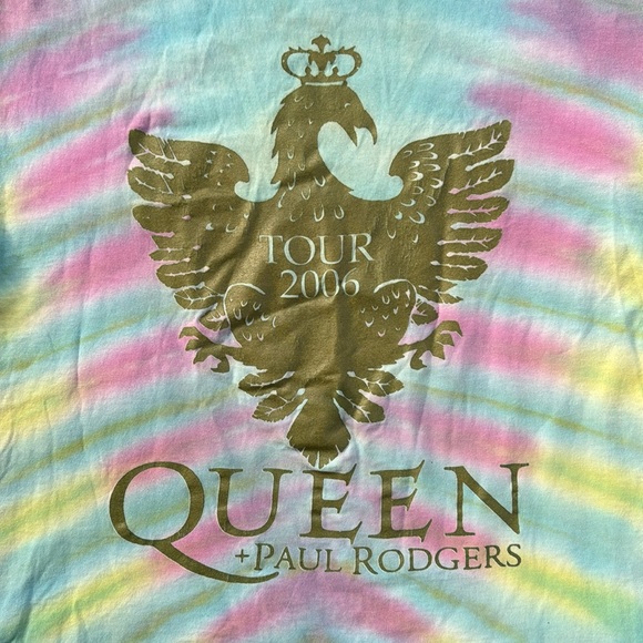 Vintage 2006 Queen & Paul Rodgers Tie Dye Tour T-Shirt Size Large - Picture 6 of 7